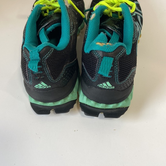 Adidas vigor trail running shoes size 6 black and teal sneakers - Picture 4 of 8